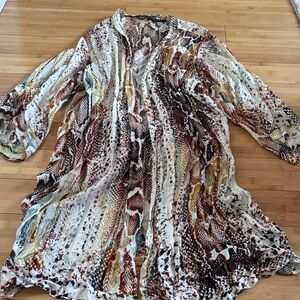 Multicolor Patterned Long cardigan